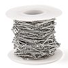 304 Stainless Steel Twist Link Chains CHS-G025-16P-3