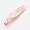 Rack Plating Hair Accessories Iron Alligator Hair Clip Findings MAK-WH0002-04RG-1