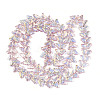Transparency Electroplate Glass Beads Strands GLAA-T023-39A-03-2