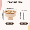 Rattan Woven & Wood Round Drawer Knobs DIY-WH20410-01A-2