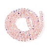 Electroplate Transparent Glass Beads Strands EGLA-N022-05B-C04-2