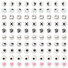 100Pairs 10 Styles Flat Round Cartoon Resin Cabochons CRES-TA0001-97-2