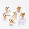 Iron Stud Earring Findings IFIN-F136-6mm-08G-1