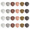 24Pcs 6 Colors Tibetan Style Alloy Lion Head Beads TIBEB-OC0001-01-1