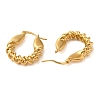 Real 18K Gold Plated 304 Stainless Stee Hoop Earrings EJEW-U009-02G-07-2