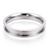 201 Stainless Steel Grooved Finger Ring Settings RJEW-TAC0017-4mm-03A-1