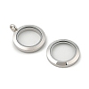 304 Stainless Steel Floating Locket Pendants X-STAS-E443-41P-03-2