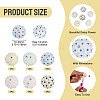 6Pcs 6 Colors Handmade Polymer Clay Rhinestone with Resin Daisy Flower CLAY-TA0001-97-5