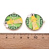 Alloy Enamel Pendants ENAM-T025-01G-09-3