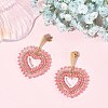 Glass Seed Bead Dangle Earrings EJEW-MZ00768-03-1