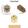 CHGCRAFT 12Pcs 3 Colors Alloy Shield Crown Brooch Pin JEWB-CA0001-17-2