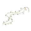 Brass Curb Chain Pendant Necklace & Charm Bracelets & Anklets Jewelry Sets SJEW-JS01182-2