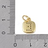 Rack Plating Brass Micro Pave CLear Cubic Zirconia Charms KK-E110-14G-E-3