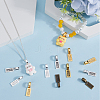 100Pcs 5 Colors Tibetan Style Alloy Glue-on Flat Pad Bails FIND-SP0001-89-4