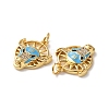 Rack Plating Brass Micro Pave Cubic Zirconia Pendants KK-D074-16G-3