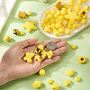 92Pcs Transparent Silicone Focal Beads SIL-TA0002-85B-6