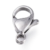 Tarnish Resistant 316 Surgical Stainless Steel Lobster Claw Clasps X-STAS-M281-01P-C-1