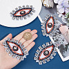 5Pcs Evil Eye Cloth Embroidered Appliques FIND-FG0003-07A-3