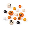 Craftdady 140Pcs Halloween Theme Painted Natural Wood Beads WOOD-CD0001-19-2