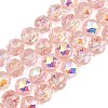 Transparent Electroplate Glass Beads Strands EGLA-N002-34C-B07-1