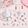 70Pcs 7 Styles Magic Girl Theme Alloy Pendants TIBEP-SC0003-65-4