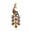Tibetan Style Alloy Enamel Pendants ENAM-F063-01AG-1