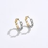 Brass Cubic Zirconia Hoop Earrings EJEW-BB70426-5