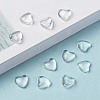 Transparent Glass Heart Cabochons GGLA-R021-8mm-8