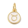 Real 18K Gold Plated Brass Enamel Charms KK-L216-001G-D-2