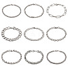 Unisex 304 Stainless Steel Chain Bracelets BJEW-TA0001-05P-13