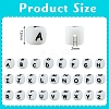 20Pcs Luminous Cube Letter Silicone Beads 12x12x12mm Square Dice Alphabet Beads with 2mm Hole Spacer Loose Letter Beads for Bracelet Necklace Jewelry Making JX437B-2