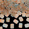 100Pcs Transparent Spray Painted Glass Beads GLAA-PA0001-60B-8