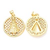 Rack Plating Brass Micro Pave Cubic Zirconia Pendants KK-A185-33G-2