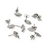 Non-Tarnish 304 Stainless Steel Stud Earring Findings STAS-R063-36-4