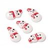 Christmas Themed Opaque Resin Cabochons CRES-P022-02-1