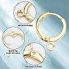 CREATCABIN 50 Pairs Brass Huggie Hoop Earring Findings KK-CN0001-87-3