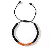 Natrual Carnelian Beads Braided Bead Bracelets SJ0485-4-1