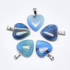 Natural Banded Agate/Striped Agate Pendants X-G-T122-24G-1