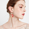 DIY Walnut Wooden Dangle Earring Making Kits DIY-OC0006-75-6