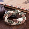 Unisex Adjustable Braided Leather Cord Bracelets BJEW-BB15532-6