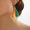 Alloy Leaf Dangle Earrings ST8779-1