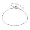 201 Stainless Steel Satellite Chains Bracelets for Women BJEW-G767-01D-P-4