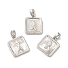 Natural Shell Square Charms KK-M243-36P-3