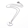 Non-Tarnish 304 Stainless Steel Pendant Necklaces NJEW-E147-09P-2