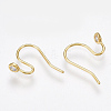 Brass Earring Hooks X-KK-T038-254G-2