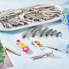 70Pcs 7 Styles Iron Flat Alligator Hair Clip Findings IFIN-TA0001-69-9