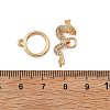 SHEGRACE Dragon Brass Micro Pave Clear Cubic Zirconia Toggle Clasps XGRQ58581-788G-3