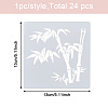 Cheriswelry 24 Sheets 24 Styles Plastic Drawing Stencil DIY-CW0001-13-12