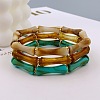 Acrylic Bamboo Joint Beaded Bracelets for Women FS-WG26A21-25-1