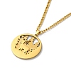 304 Stainless Steel Double Layer Pendant Necklaces LS-NJEW-D047-02G-2